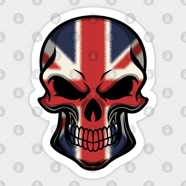 FLAG OF ENGLAND ON SKULL EMBLEM Sticker by VERXION